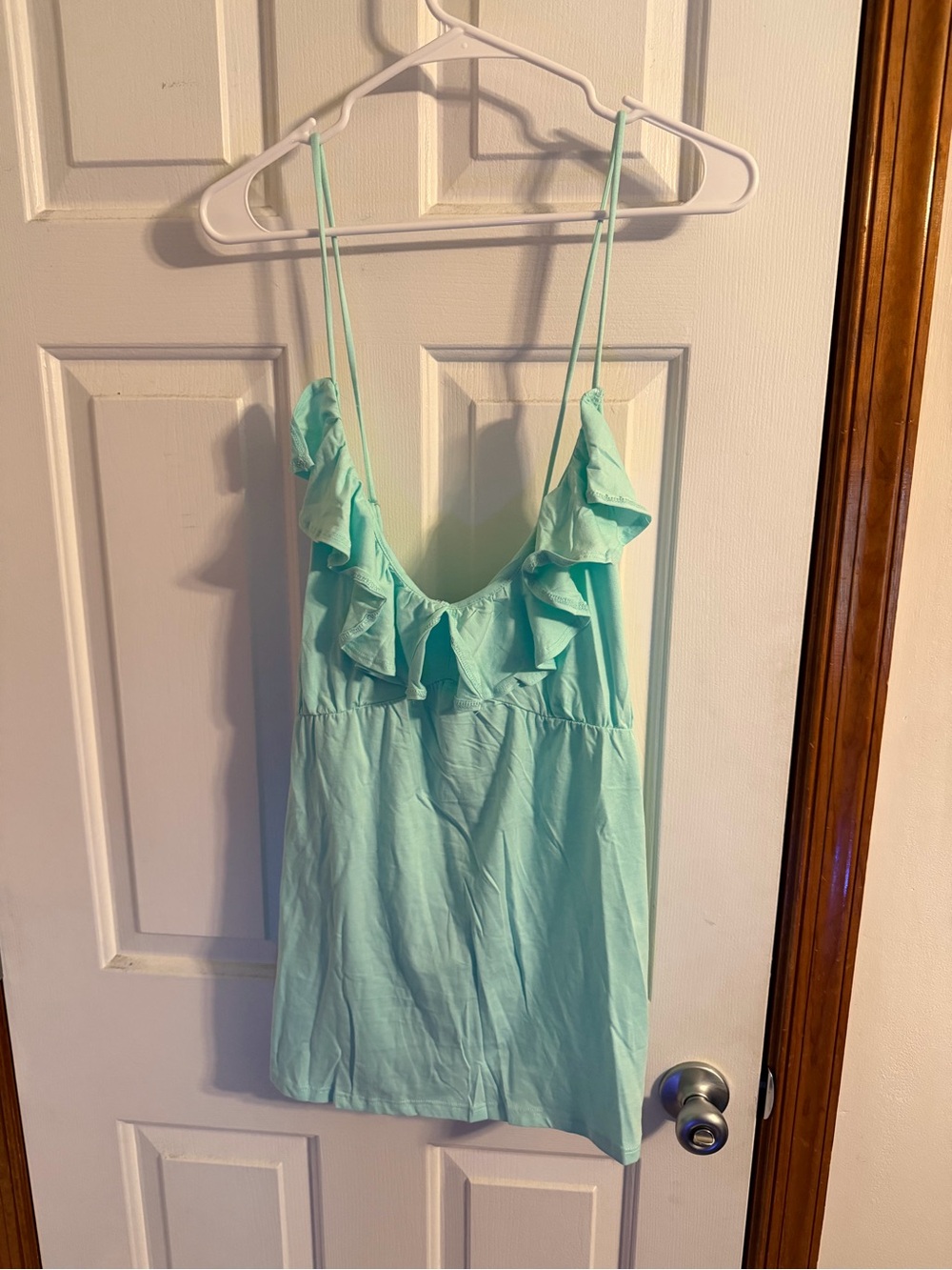 Culture Code Mint Green Ruffle Cami Tank 2X Adjustable Straps NWT